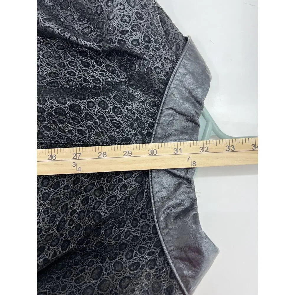 Vintage Womens Northside Fashions Jacket Size Unknown Genuine Leather Button Up